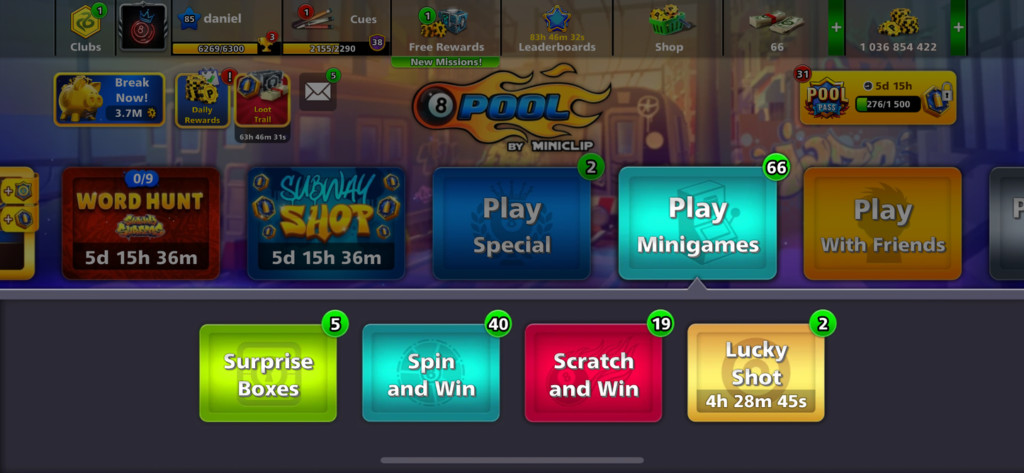 8 Ball Pool Modded Accounts